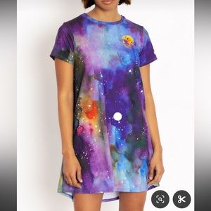 Blackmilk Expand Your Universe Swing Tee Dress Lora Zombie